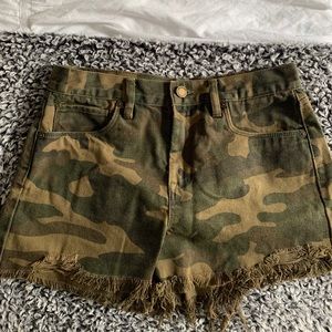BLANKNYC camo denim shorts. ONLY WORN ONCE!!
